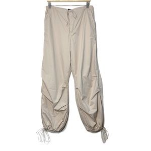 Bone Colour Parachute Pants